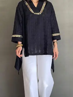 شومیز کتیبه قیطون دوزی شده کد 300