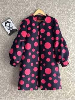 پالتو فوتر توپ توپی سرمه ای سرخابی کد 117