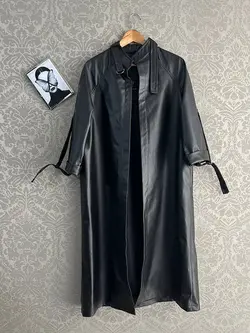 مانتو چرم آستین رگلان کد 98