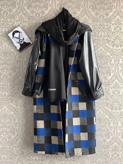 پالتو فوتر آستین چرم کد 99