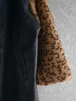 پالتو چرم ترکیبی با پوست کد 61