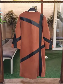 مانتو سوییت چرم بلند کد 63