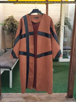 مانتو سوییت چرم بلند کد 63