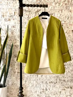 مانتو کتی ژاکارد لایه کشی شده کد 915