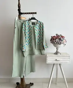 کت شلوار پارچه لینن کوک کد 988