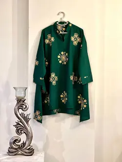 مانتو لینن گلدوزی کد 380