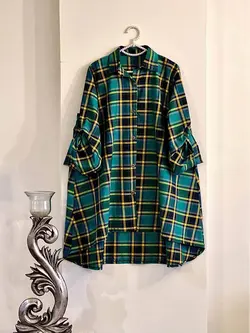 مانتو چهارخانه چند رنگ کد 386