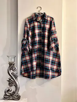 مانتو چهارخانه چند رنگ کد 386