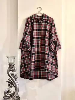 مانتو چهارخانه چند رنگ کد 386