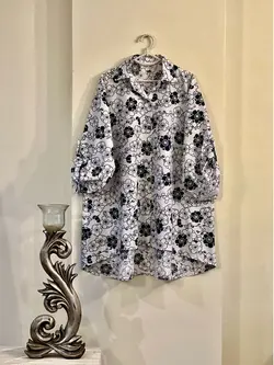 شومیز پارچه پولین گلدار کد 412