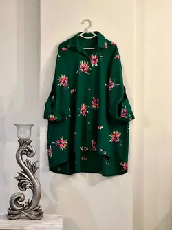 مانتو کتون نخ گلدوزی شده کد 418