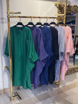 مانتو جلو بسته اطلس جیب دار کد 438