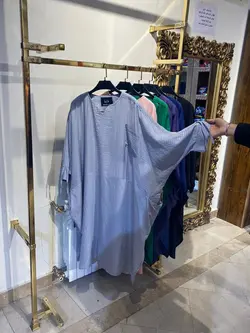 مانتو جلو بسته اطلس جیب دار کد 438