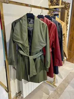 مانتو پاییزه چرم پاییزه آستردار کد 452