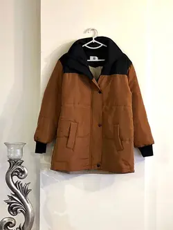 کاپشن کلاهدار کوتاه دو رنگ کد 469