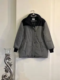 کاپشن کلاهدار کوتاه دو رنگ کد 469