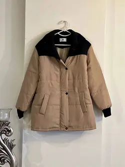 کاپشن کلاهدار کوتاه دو رنگ کد 469