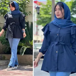 مانتو عروسکی دخترانه کد 348 | مدل مانتو عروسکی دخترانه شیک