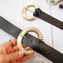 خرید کمربند زنانه سگک طلایی کد 35|جدیدترین مدل کمربند زنانه
