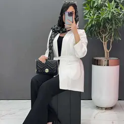 مانتو کتی کوتاه کمربند دار کد 28|مدل مانتو کتی کوتاه شیک