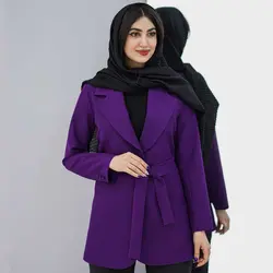 خرید مانتو کتی کمربند دار کد 29|مانتو کتی کوتاه کمربند دار