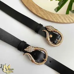 کمربند سگک ماری نگین دار کد 107|کمربند دخترانه شیک ماری عید