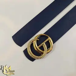 خرید کمربند زنانه گوچی نگین دار آبی|کمربند گوچی زنانه 5 سانت