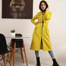 خرید آنلاین پالتو مدل فوتر بلند کلاه دار با کیفیت دوخت عالی و شیک در مد شیک