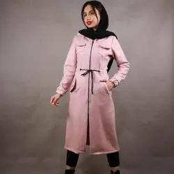 خرید آنلاین پالتو مدل فوتر بلند کلاه دار با کیفیت دوخت عالی و شیک در مد شیک