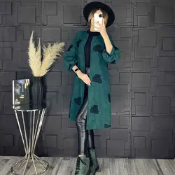 خرید آنلاین پالتو مدل مزونی مخمل کبریتی آستردار دخترانه و شیک در مدشیک