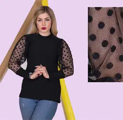 خرید آنلاین شومیز مجلسی آستین توپی خیلی شیک و دخترانه در مد شیک