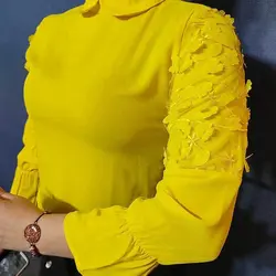 خرید آنلاین شومیز یقه ب ب کد 69162 شیک و دخترانه در مد شیک