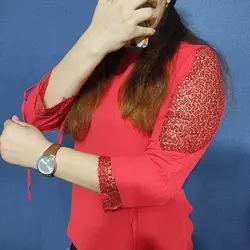 خرید آنلاین شومیز یقه گرد کد 6996 شیک و دخترانه در مد شیک