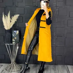 خرید آنلاین کاپشن مدل پافر بلند خیلی شیک و دخترانه در مد شیک