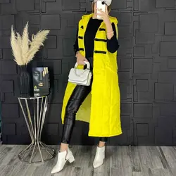 خرید آنلاین کاپشن مدل پافر بلند خیلی شیک و دخترانه در مد شیک