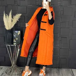 خرید آنلاین کاپشن مدل پافر بلند خیلی شیک و دخترانه در مد شیک