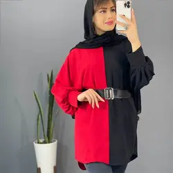 مانتو ابر و بادی دو رنگ - مانتو ابر و بادی دو رنگ کوتاه و شیک با دوخت عالی در مدشیک