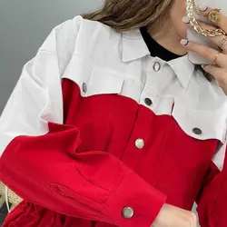 خرید آنلاین مانتو ترکیبی طرح پانچ شیک و دخترانه با دوخت عالی در مد شیک