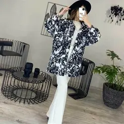 خرید آنلاین مانتو کتی آستین پف آبرنگی شیک و دخترانه با دوخت عالی در مد شیک