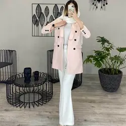 خرید آنلاین مانتو کتی یقه آرشال شیک با کیفیت دوخت بالا در مد شیک