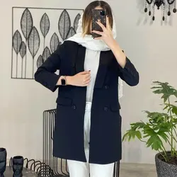 خرید آنلاین مانتو کتی یقه آرشال شیک با کیفیت دوخت بالا در مد شیک