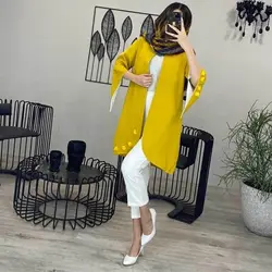 خرید آنلاین مانتو مدل کتی آستین کلوش گل دار دخترانه با کیفیت دوخت بالا درمد شیک