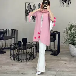 خرید آنلاین مانتو مدل کتی آستین کلوش گل دار دخترانه با کیفیت دوخت بالا درمد شیک