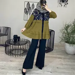 خرید آنلاین مانتو مدل کراش مزونی کوتاه با کیفیت دوخت بالا در مد شیک