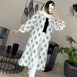 خرید آنلاین مانتو مدل مزونی آستین پف بلند و شیک با دوخت عالی در مد شیک