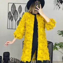 خرید آنلاین مانتو مدل مزونی یاخما شیک و دخترانه در مد شیک