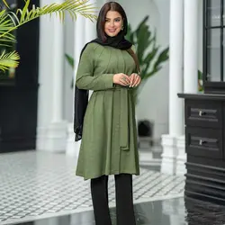 مانتو بهاره کمربند دار کد 625|خرید اینترنتی مانتو بهاره جدید