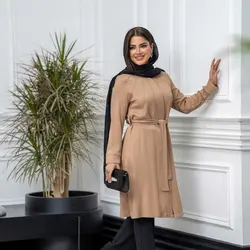 مانتو بهاره کمربند دار کد 625|خرید اینترنتی مانتو بهاره جدید