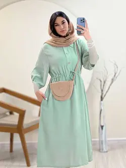 پیراهن بلند کمر گت کد 328|مدل پیراهن بلند دخترانه بیرونی