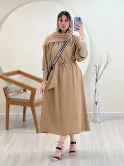 پیراهن بلند کمر گت کد 328|مدل پیراهن بلند دخترانه بیرونی